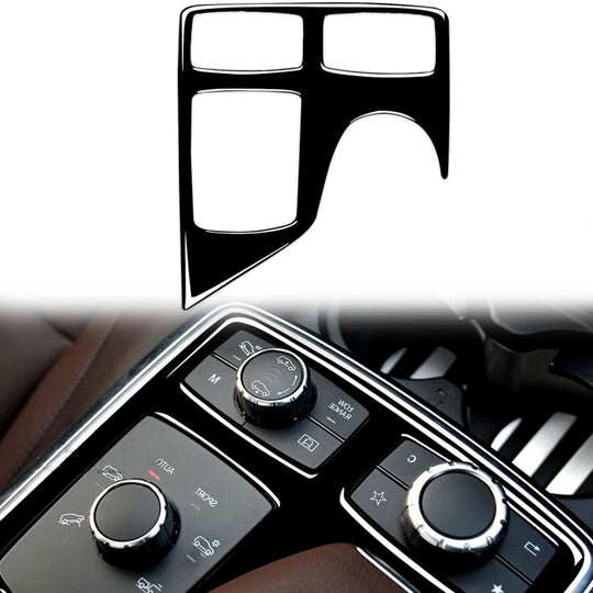 Autocollant décoratif de panneau multimédia de boîte d'accoudoir central de conduite à droite de voiture pour Mercedes-Benz GLE 2015-2018/GLS 2016-2018/classe M 2012-2015 (noir)