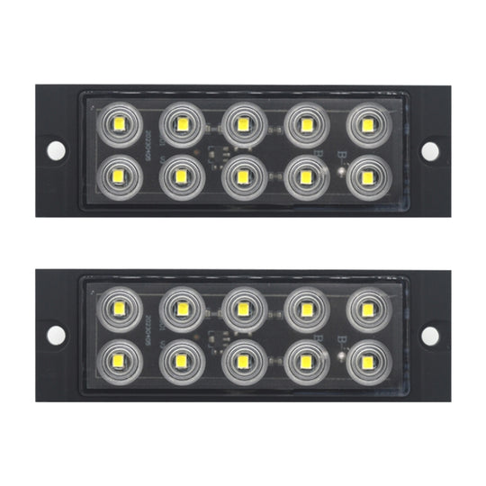2pcs Car / Truck 10LEDs Side Marker Indicator Lights Bulb Lamp (White)