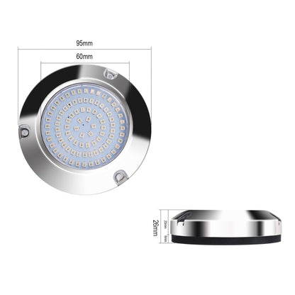 Ship / Yacht 10-30V 90LEDs Waterproof Stainless Steel Underwater Light (Red Light) - Marine Accessories & Parts by buy2fix | Online Shopping UK | buy2fix