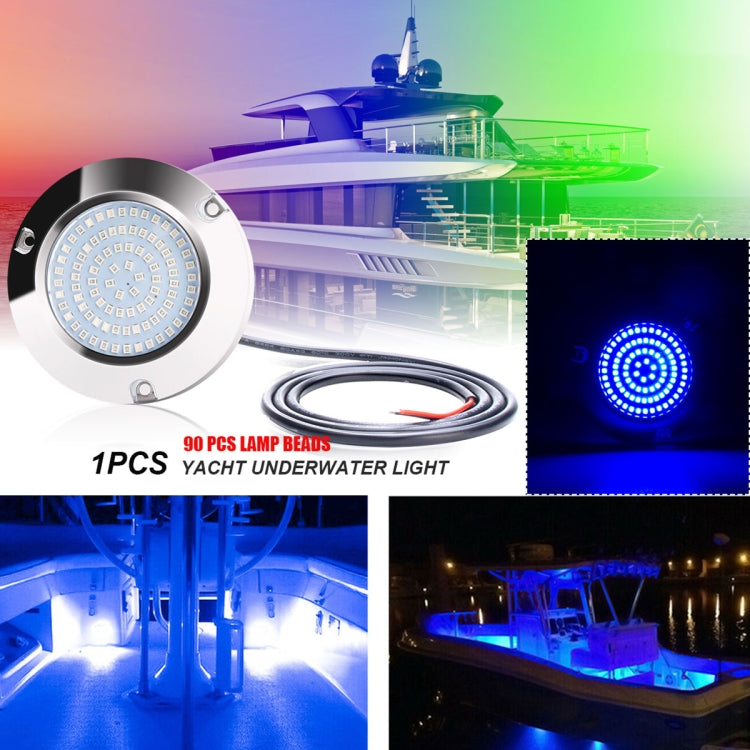 Ship / Yacht 10-30V 90LEDs Waterproof Stainless Steel Underwater Light (White Light) by buy2fix