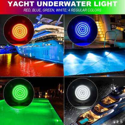 Ship / Yacht 10-30V 90LEDs Waterproof Stainless Steel Underwater Light (Red Light) - Marine Accessories & Parts by buy2fix | Online Shopping UK | buy2fix