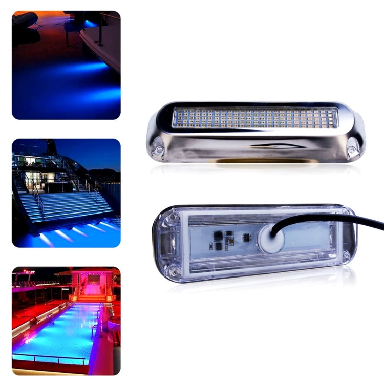 Ship / Yacht 10-30V 120LEDs Waterproof Stainless Steel Underwater Light (Red Light) - Marine Accessories & Parts by buy2fix | Online Shopping UK | buy2fix
