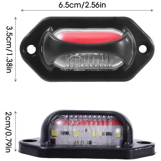 2pcs Car / Truck 12-24V 8LEDs Dual Color Side Marker Indicator Lights Bulb Lamp - Clearance Lights by buy2fix | Online Shopping UK | buy2fix