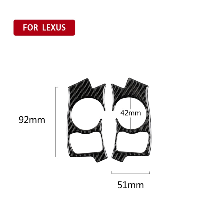 Car Carbon Fiber Steering Wheel Button Decorative Sticker for Lexus IS250 NX200 200t 300h 2013-2020, B Style by buy2fix