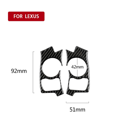 Car Carbon Fiber Steering Wheel Button Decorative Sticker for Lexus IS250 NX200 200t 300h 2013-2020, B Style by buy2fix