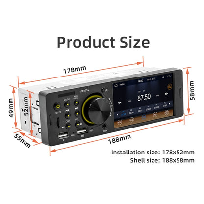 4 inch 800x480P Car Radio Receiver MP5 Player, Support FM & Bluetooth & SD Card with Remote Control by buy2fix