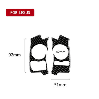 Car Carbon Fiber Steering Wheel Button Decorative Sticker for Lexus IS250 NX200 200t 300h 2013-2020, A Style by buy2fix