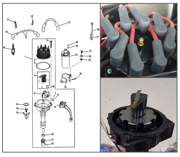 A8305 For Mercury Outboard Ignition System Distributor Cap Kit 805759Q3 - Marine Accessories & Parts by buy2fix | Online Shopping UK | buy2fix