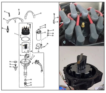 A8305 For Mercury Outboard Ignition System Distributor Cap Kit 805759Q3 - Marine Accessories & Parts by buy2fix | Online Shopping UK | buy2fix