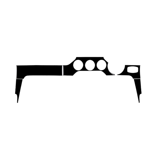 Ensemble de panneaux de tableau de bord de voiture, autocollant décoratif, conduite à droite (noir), pour Ford Mustang 2015 – 2020