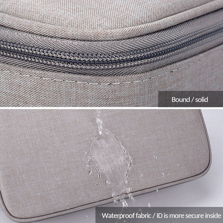 ZJ02 Waterproof Polyester Multi-layer Document Storage Bag Laptop Bag for All Sizes of Laptops, with Password Lock(Grey) by buy2fix