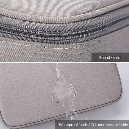 ZJ02 Waterproof Polyester Multi-layer Document Storage Bag Laptop Bag for All Sizes of Laptops, with Password Lock(Grey) by buy2fix