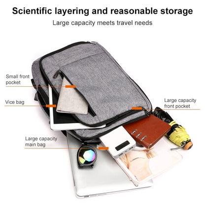 cxs-620 Multifunctional Oxford Laptop Bag Backpack (Black) by buy2fix