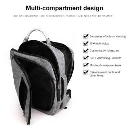 cxs-620 Multifunctional Oxford Laptop Bag Backpack (Grey) by buy2fix