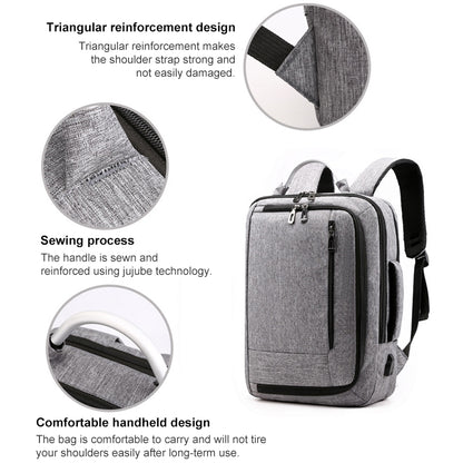 cxs-620 Multifunctional Oxford Laptop Bag Backpack (Grey) by buy2fix