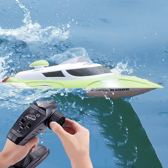 HongXunJie HJ806 2.4Ghz Water Cooling High Speed Racing Boats with Remote Controller, Auto Flip Function, 200m Control Distance(Green)
