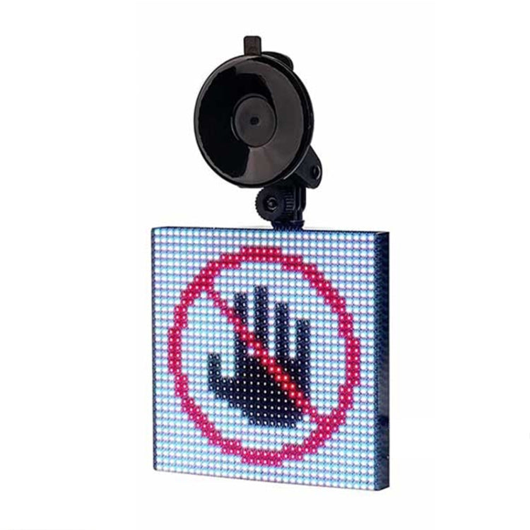 32x32 Pixel Full Color Wireless Bluetooth APP Control Emoticon Smile Faces LED Car Sign LED Display Lighting Board - Car Monitor by buy2fix | Online Shopping UK | buy2fix