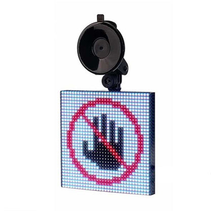 32x32 Pixel Full Color Wireless Bluetooth APP Control Emoticon Smile Faces LED Car Sign LED Display Lighting Board - Car Monitor by buy2fix | Online Shopping UK | buy2fix