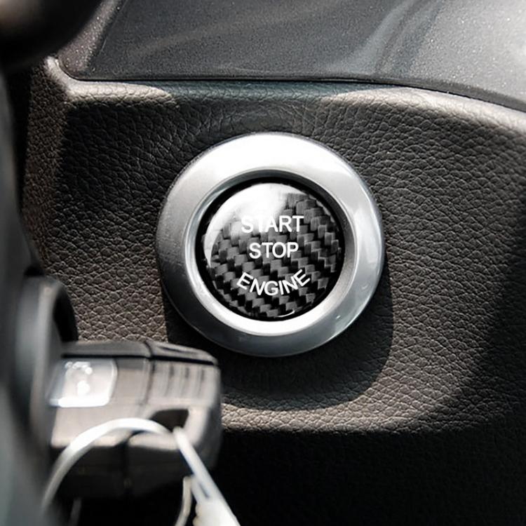 Car Carbon Fiber Engine Start Button Decoration Cover Trim Black for BMW F Chassis by buy2fix
