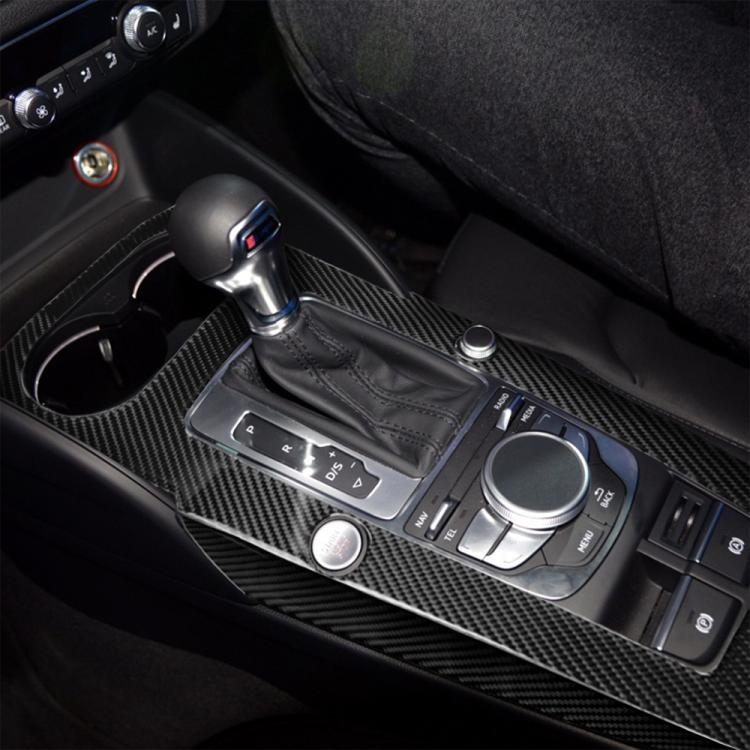 3 PCS Car Carbon Fiber Gear Panel Decorative Sticker for Audi A3 2014-2018, Left Driving by buy2fix