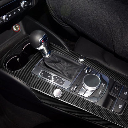 3 PCS Car Carbon Fiber Gear Panel Decorative Sticker for Audi A3 2014-2018, Left Driving by buy2fix