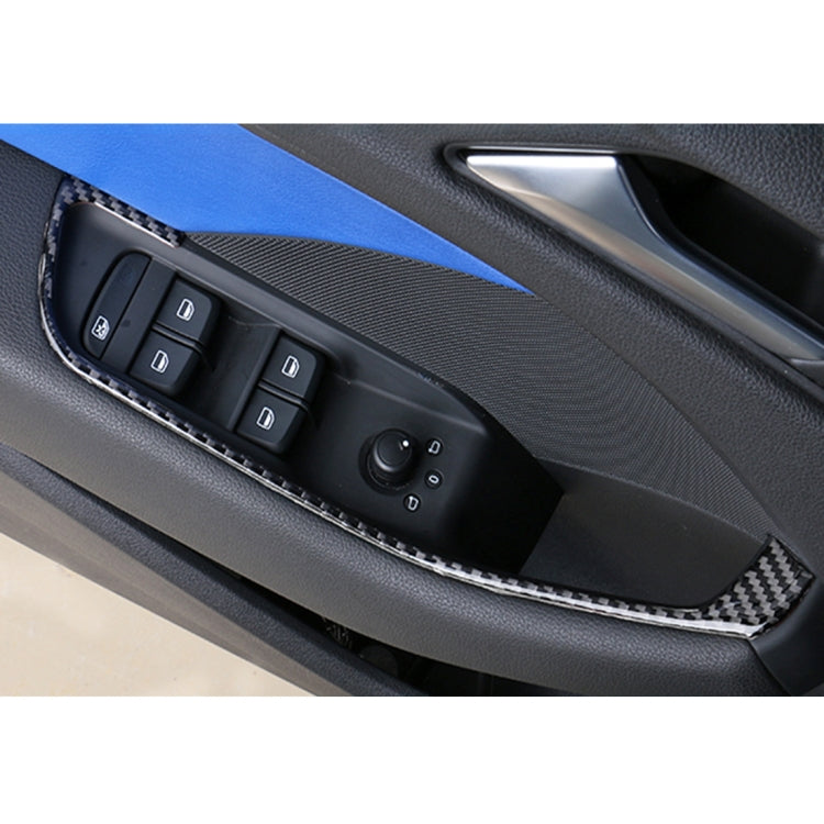 4 PCS Car Carbon Fiber Door Button Decorative Frame for Audi A3 2014-2018 - Car Interior Mouldings by buy2fix | Online Shopping UK | buy2fix