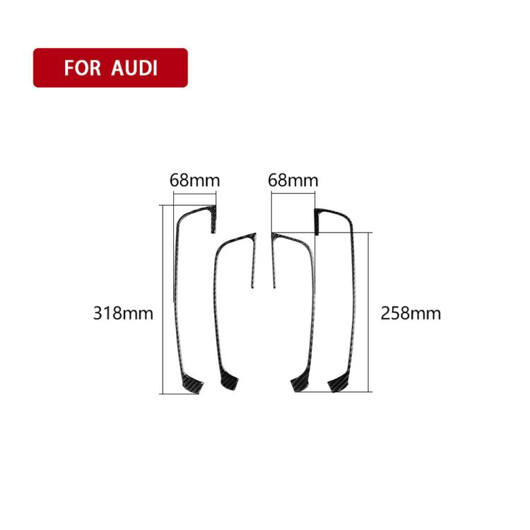 4 PCS Car Carbon Fiber Door Button Decorative Frame for Audi A3 2014-2018 - Car Interior Mouldings by buy2fix | Online Shopping UK | buy2fix
