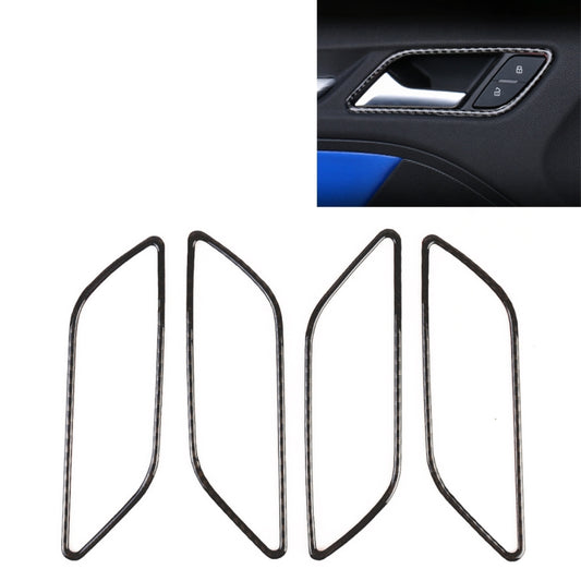 4 PCS Car Carbon Fiber Inner Armrest Decorative Frame for Audi A3 2014-2018 - Car Interior Mouldings by buy2fix | Online Shopping UK | buy2fix