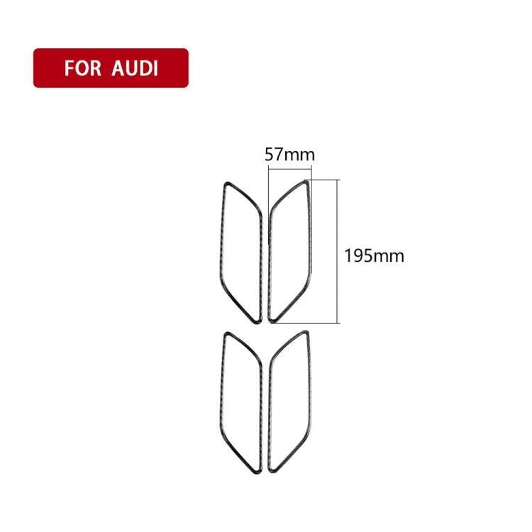 4 PCS Car Carbon Fiber Inner Armrest Decorative Frame for Audi A3 2014-2018 - Car Interior Mouldings by buy2fix | Online Shopping UK | buy2fix