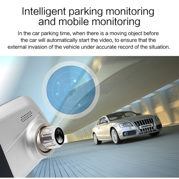 V100 7 inch LCD Touch Screen Rear View Mirror Car Recorder with Separate Camera, 170 Degree Wide Angle Viewing, Support Night Vision / Loop Video / Motion Detection / G-Sensor / TF Card by buy2fix