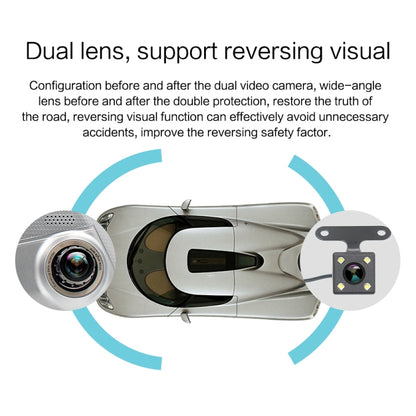 V100 7 inch LCD Touch Screen Rear View Mirror Car Recorder with Separate Camera, 170 Degree Wide Angle Viewing, Support Night Vision / Loop Video / Motion Detection / G-Sensor / TF Card by buy2fix