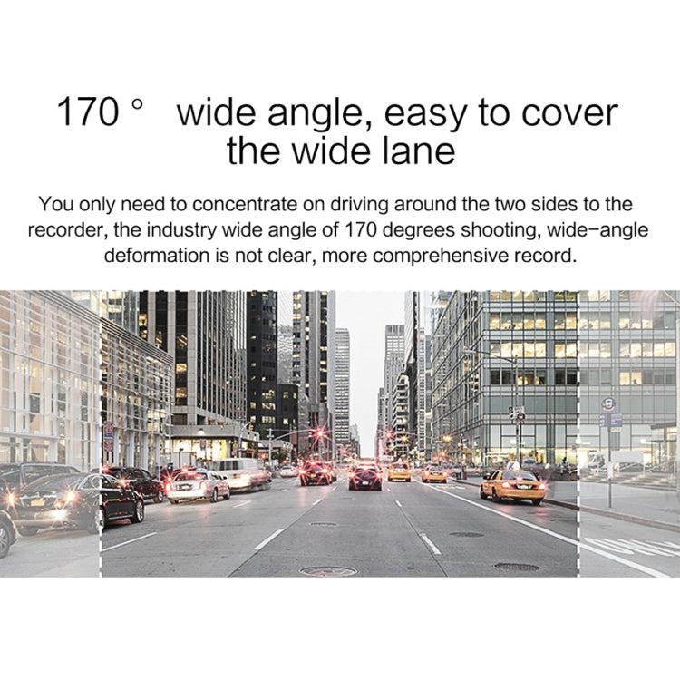 V100 7 inch LCD Touch Screen Rear View Mirror Car Recorder with Separate Camera, 170 Degree Wide Angle Viewing, Support Night Vision / Loop Video / Motion Detection / G-Sensor / TF Card by buy2fix