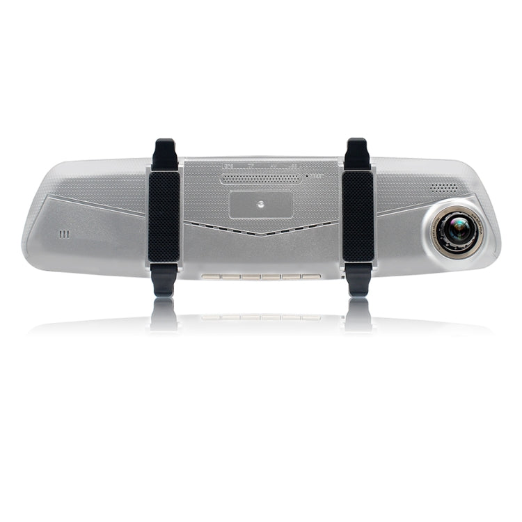 V100 7 inch LCD Touch Screen Rear View Mirror Car Recorder with Separate Camera, 170 Degree Wide Angle Viewing, Support Night Vision / Loop Video / Motion Detection / G-Sensor / TF Card by buy2fix