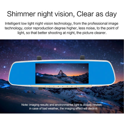 V100 7 inch LCD Touch Screen Rear View Mirror Car Recorder with Separate Camera, 170 Degree Wide Angle Viewing, Support Night Vision / Loop Video / Motion Detection / G-Sensor / TF Card by buy2fix