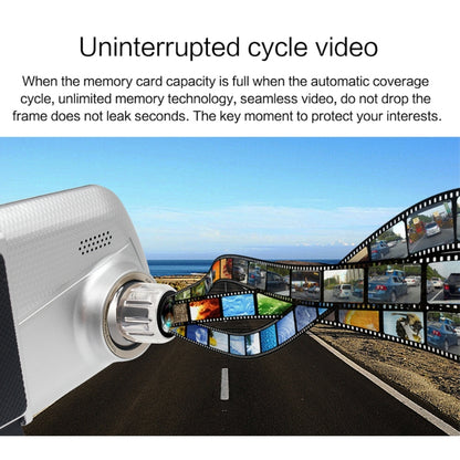 V100 7 inch LCD Touch Screen Rear View Mirror Car Recorder with Separate Camera, 170 Degree Wide Angle Viewing, Support Night Vision / Loop Video / Motion Detection / G-Sensor / TF Card by buy2fix