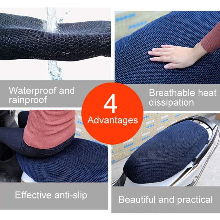 Waterproof Motorcycle Sun Protection Heat Insulation Seat Cover Prevent Bask In Seat Scooter Cushion Protect, Size: L, Length: 70-77cm; Width: 40-50cm(Blue) - Seat Covers by buy2fix | Online Shopping UK | buy2fix