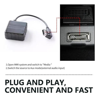 Car Wireless MMI 3G+ Bluetooth AUX Audio Cable Wiring Harness for Audi AMI / Volkswagen MDI - DIY Cables by buy2fix | Online Shopping UK | buy2fix