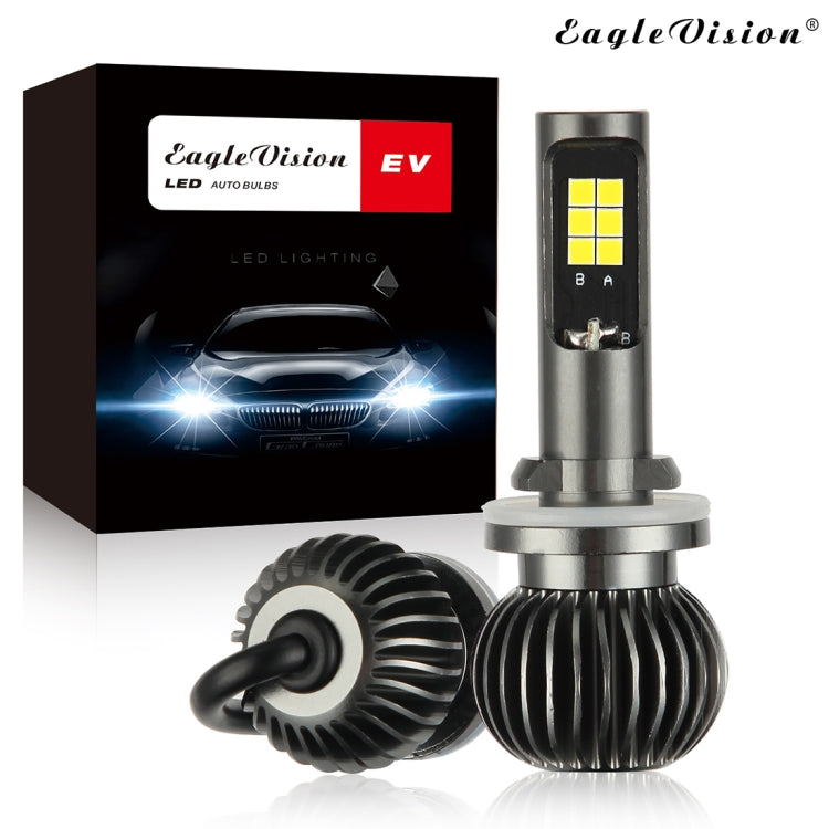 2 PCS EV15 880 / 881 DC9-32V / 6W / IP67 Car LED Double Color Fog Light, Cold White Light  + Amber Light - Fog / Driving Lights by buy2fix | Online Shopping UK | buy2fix