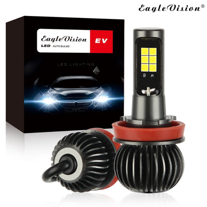 2 PCS EV15 H8 / H11 DC9-32V / 6W / IP67 Car LED Double Color Fog Light, Cold White Light + Amber Light - Fog / Driving Lights by buy2fix | Online Shopping UK | buy2fix