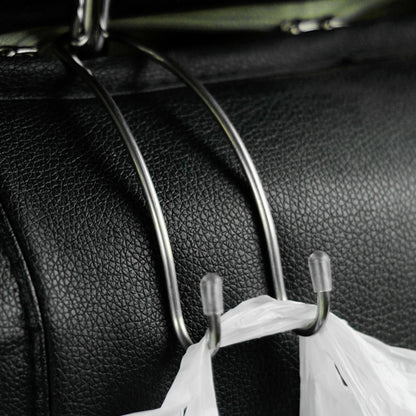 2 PCS Metal Headrest Car Hooks by buy2fix