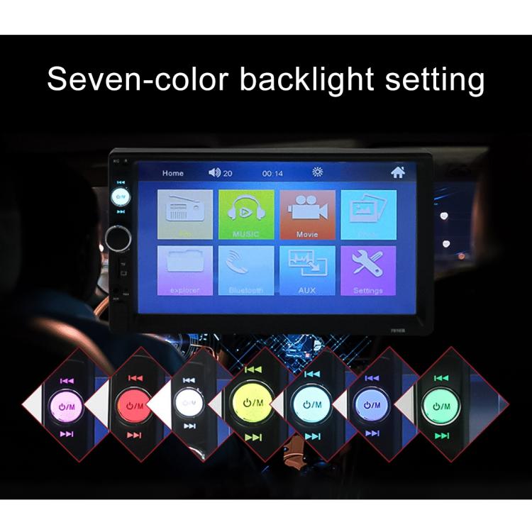 7010B HD 2 Din 7 inch Car Bluetooth Radio Receiver MP5 Player, Support FM & USB & TF Card by buy2fix