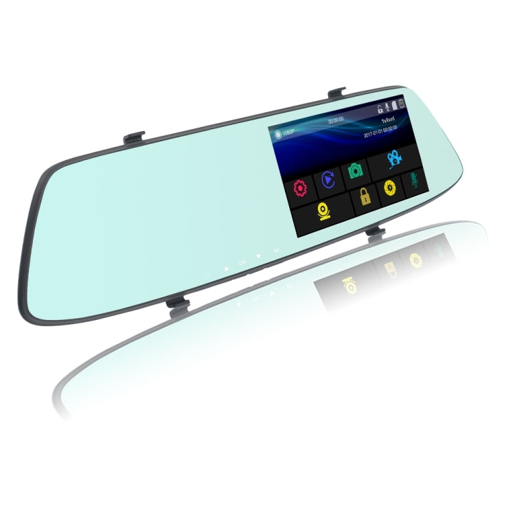 G705 5 inch LCD Touch Screen Rear View Mirror Car Recorder with Separate Camera, 170 Degree Wide Angle Viewing, Support Loop Video / Motion Detection / G-Sensor / TF Card by buy2fix