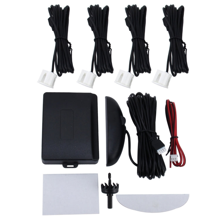 Car Buzzer Reverse Backup Radar System - Premium Quality 4 Parking Sensors Car Reverse Backup Radar System with LCD Display(White) - Radar Detectors by buy2fix | Online Shopping UK | buy2fix