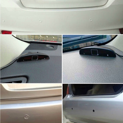 Car Buzzer Reverse Backup Radar System - Premium Quality 4 Parking Sensors Car Reverse Backup Radar System with LCD Display(Silver) - Radar Detectors by buy2fix | Online Shopping UK | buy2fix