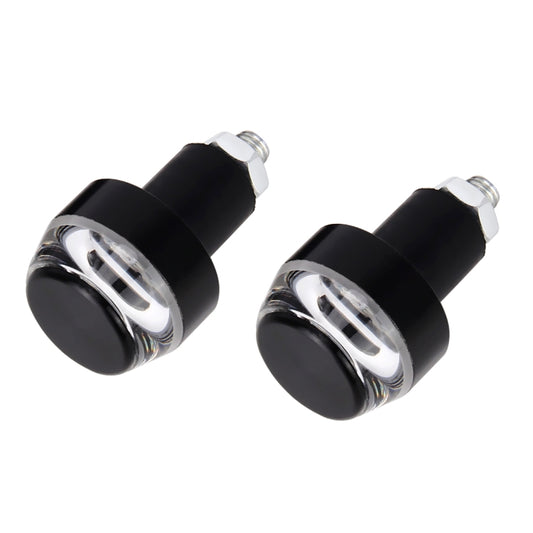 Pair Motorcycle Turn Signal Light Grip Bar Plug Strobe Side Marker End LED Handlebar Lamp - Signal Lights by buy2fix | Online Shopping UK | buy2fix