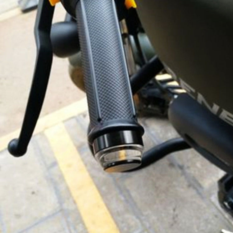 Pair Motorcycle Turn Signal Light Grip Bar Plug Strobe Side Marker End LED Handlebar Lamp - Signal Lights by buy2fix | Online Shopping UK | buy2fix