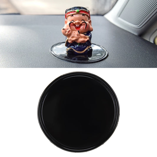 Car Auto Round Soft Rubber Dashboard Anti-slip Pad Mat for Phone / GPS/ MP4/ MP3, Diameter: 8cm(Black) by buy2fix