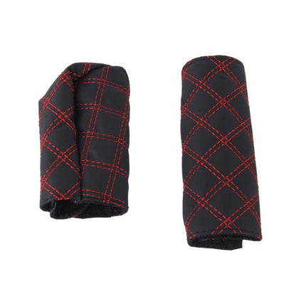 2 PCS Car Hand Brake Cover Shift Knob Gear Stick Cushion Sets Cover Car Accessory Interior Decoration Pad(Red) by buy2fix