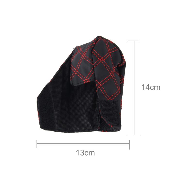 2 PCS Car Hand Brake Cover Shift Knob Gear Stick Cushion Sets Cover Car Accessory Interior Decoration Pad(Red) by buy2fix