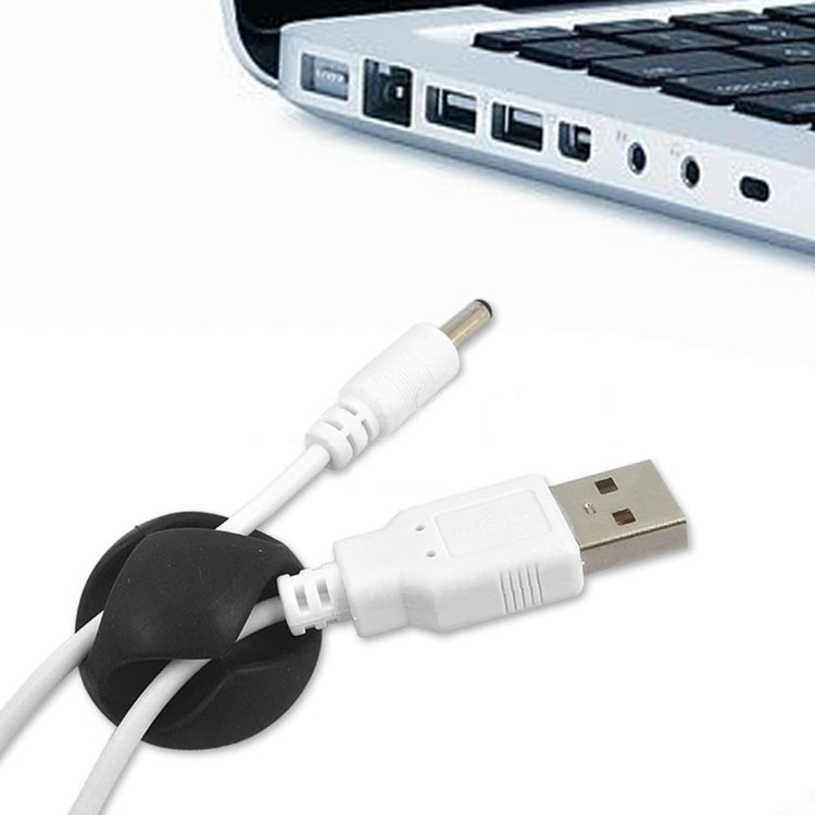 5 PCS Double Hole Cable Clips, Cable Management System and Cord Organizer Solution(Black) by buy2fix